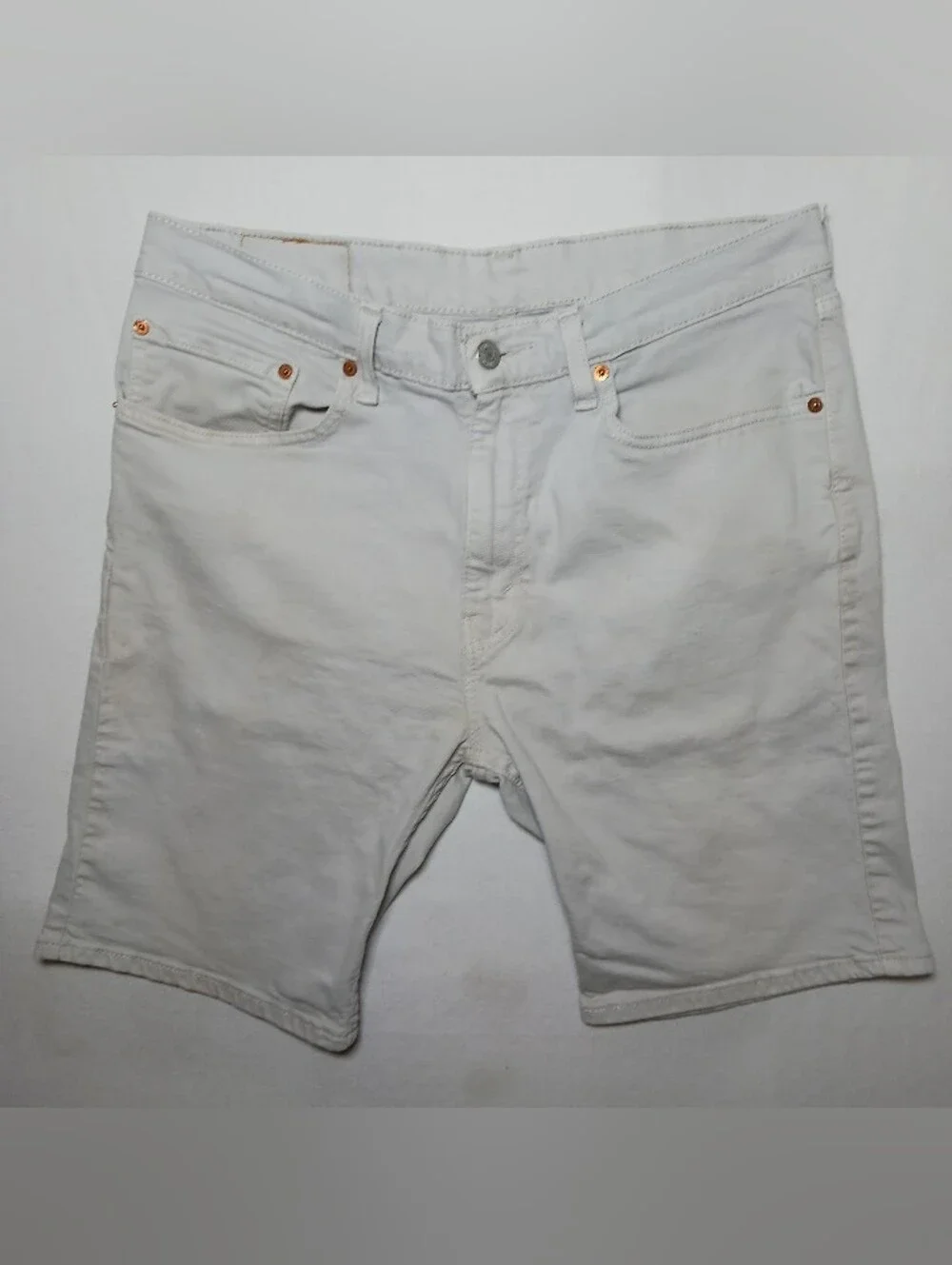 Levi's 505 Mens Regular Fit Jean Shorts 34 Ivory 9